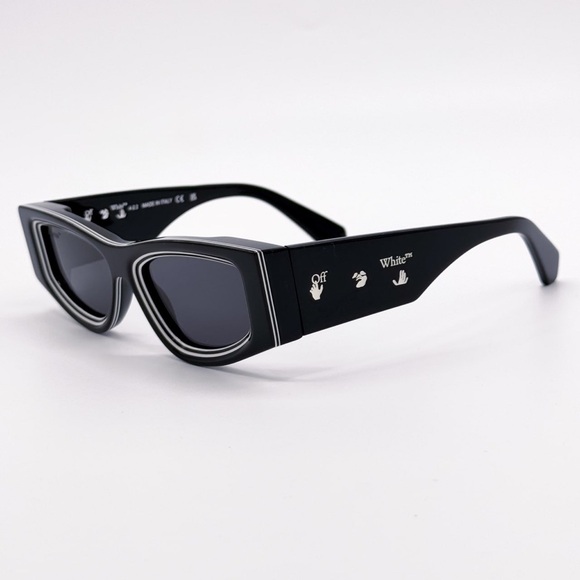 NEW OFF-WHITE ANDY 11007 BLACK SUNGLASSES UNISEX OERI047 1007 OFF-WHITE EYEWEAR - Picture 7 of 11
